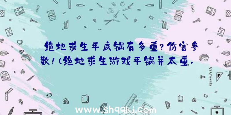 绝地求生平底锅有多重？伤害参数！（绝地求生游戏平锅并太重,提议大伙儿见到以后都拾起来）